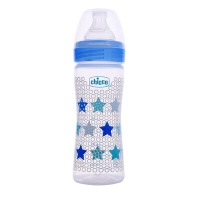 WellBeing Feeding Bottle (250ml, Medium) (Blue)